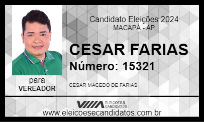 Candidato CESAR FARIAS 2024 - MACAPÁ - Eleições