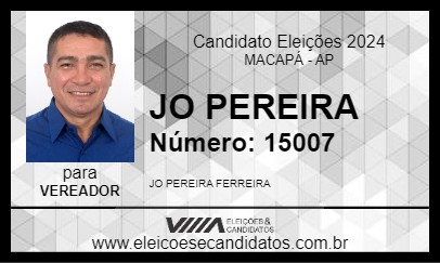 Candidato JO PEREIRA 2024 - MACAPÁ - Eleições