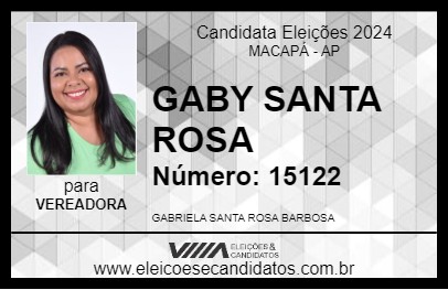 Candidato GABY SANTA ROSA 2024 - MACAPÁ - Eleições