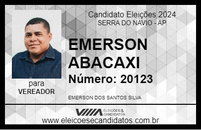 Candidato EMERSON ABACAXI 2024 - SERRA DO NAVIO - Eleições