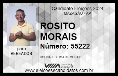 Candidato ROSITO MORAIS 2024 - MAZAGÃO - Eleições