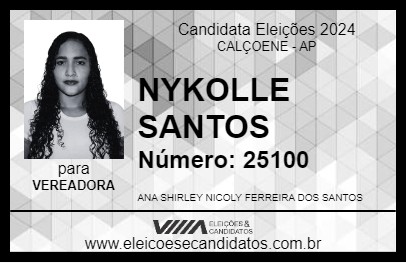 Candidato NYKOLLE SANTOS 2024 - CALÇOENE - Eleições