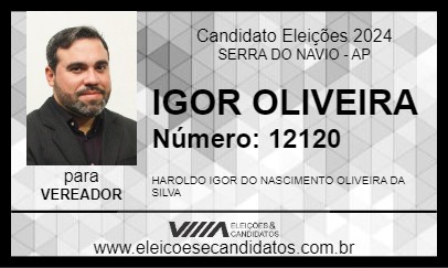 Candidato IGOR OLIVEIRA 2024 - SERRA DO NAVIO - Eleições