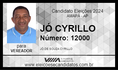 Candidato JÓ CYRILLO 2024 - AMAPÁ - Eleições