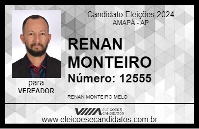 Candidato RENAN MONTEIRO 2024 - AMAPÁ - Eleições