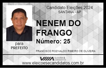 Candidato NENEM DO FRANGO 2024 - SANTANA - Eleições