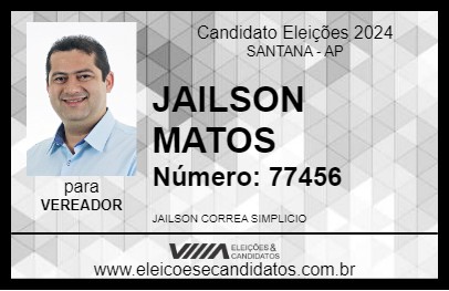 Candidato JAILSON MATOS 2024 - SANTANA - Eleições