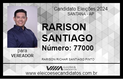 Candidato RARISON SANTIAGO 2024 - SANTANA - Eleições