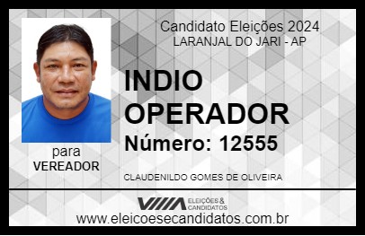 Candidato INDIO OPERADOR 2024 - LARANJAL DO JARI - Eleições