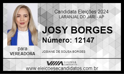 Candidato JOSY BORGES 2024 - LARANJAL DO JARI - Eleições