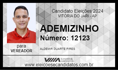 Candidato ADEMIZINHO 2024 - VITÓRIA DO JARI - Eleições