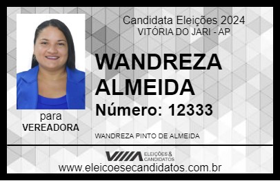 Candidato WANDREZA ALMEIDA 2024 - VITÓRIA DO JARI - Eleições