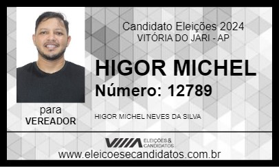 Candidato HIGOR MICHEL 2024 - VITÓRIA DO JARI - Eleições