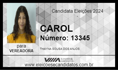 Candidato CAROL 2024 - LARANJAL DO JARI - Eleições