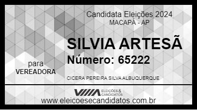 Candidato SILVIA ARTESÃ 2024 - MACAPÁ - Eleições