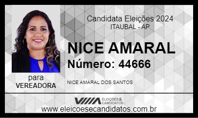 Candidato NICE AMARAL 2024 - ITAUBAL - Eleições