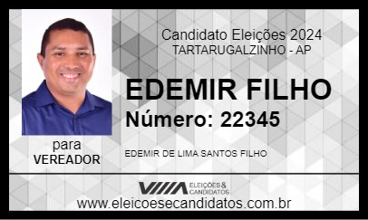 Candidato EDEMIR FILHO 2024 - TARTARUGALZINHO - Eleições