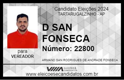 Candidato D SAN FONSECA 2024 - TARTARUGALZINHO - Eleições