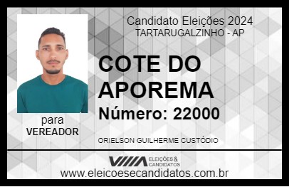 Candidato COTE DO APOREMA 2024 - TARTARUGALZINHO - Eleições