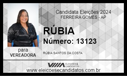 Candidato RÚBIA 2024 - FERREIRA GOMES - Eleições