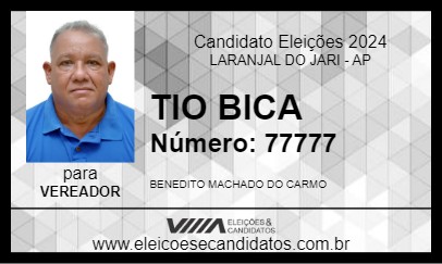 Candidato TIO BICA 2024 - LARANJAL DO JARI - Eleições