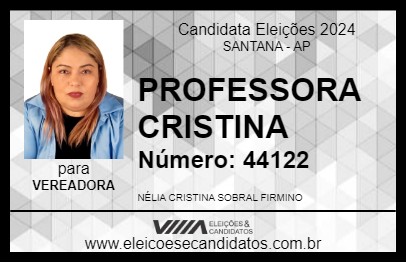 Candidato PROFESSORA CRISTINA 2024 - SANTANA - Eleições