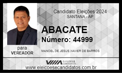 Candidato ABACATE 2024 - SANTANA - Eleições