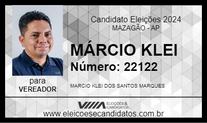 Candidato MÁRCIO KLEI 2024 - MAZAGÃO - Eleições