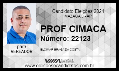 Candidato PROF CIMACA 2024 - MAZAGÃO - Eleições