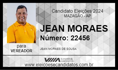 Candidato JEAN MORAES 2024 - MAZAGÃO - Eleições