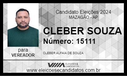 Candidato CLEBER SOUZA 2024 - MAZAGÃO - Eleições