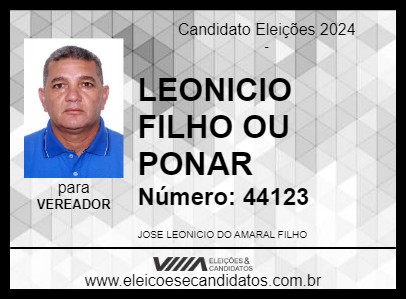 Candidato LEONICIO FILHO OU PONAR 2024 - MAZAGÃO - Eleições