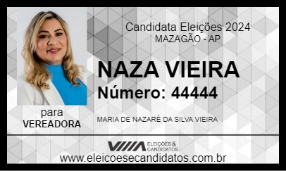 Candidato NAZA VIEIRA 2024 - MAZAGÃO - Eleições