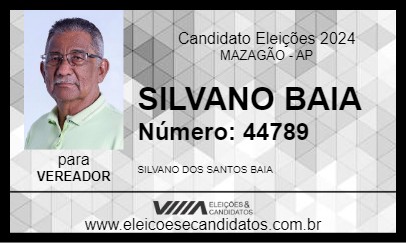 Candidato SILVANO BAIA 2024 - MAZAGÃO - Eleições