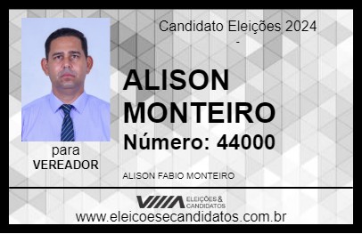 Candidato ALISON MONTEIRO 2024 - MAZAGÃO - Eleições