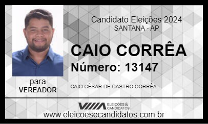 Candidato CAIO CORRÊA 2024 - SANTANA - Eleições