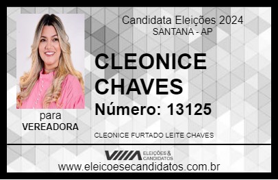 Candidato CLEONICE CHAVES 2024 - SANTANA - Eleições