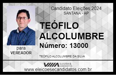 Candidato TEÓFILO ALCOLUMBRE 2024 - SANTANA - Eleições