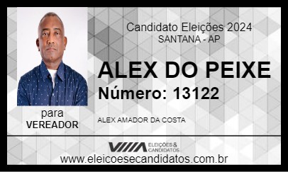 Candidato ALEX DO PEIXE 2024 - SANTANA - Eleições