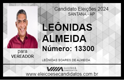 Candidato LEÔNIDAS ALMEIDA 2024 - SANTANA - Eleições