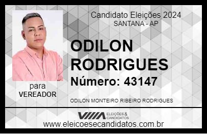 Candidato ODILON RODRIGUES 2024 - SANTANA - Eleições