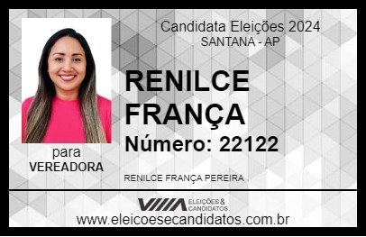 Candidato RENILCE FRANÇA 2024 - SANTANA - Eleições