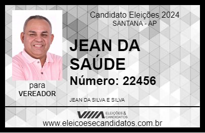 Candidato JEAN DA SAÚDE 2024 - SANTANA - Eleições