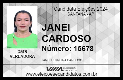 Candidato JANEI CARDOSO 2024 - SANTANA - Eleições