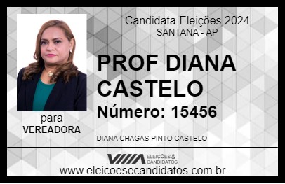 Candidato PROF DIANA CASTELO 2024 - SANTANA - Eleições