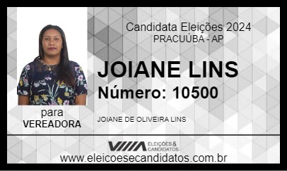 Candidato JOIANE LINS 2024 - PRACUÚBA - Eleições