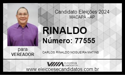 Candidato RINALDO 2024 - MACAPÁ - Eleições