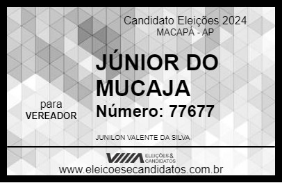 Candidato JÚNIOR DO MUCAJA 2024 - MACAPÁ - Eleições