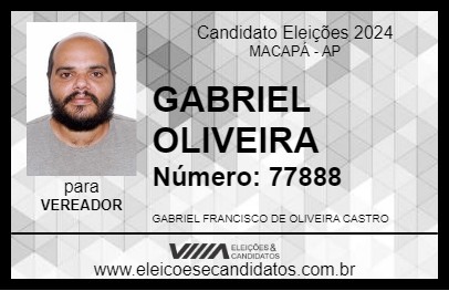 Candidato GABRIEL OLIVEIRA 2024 - MACAPÁ - Eleições