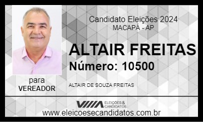 Candidato ALTAIR FREITAS 2024 - MACAPÁ - Eleições